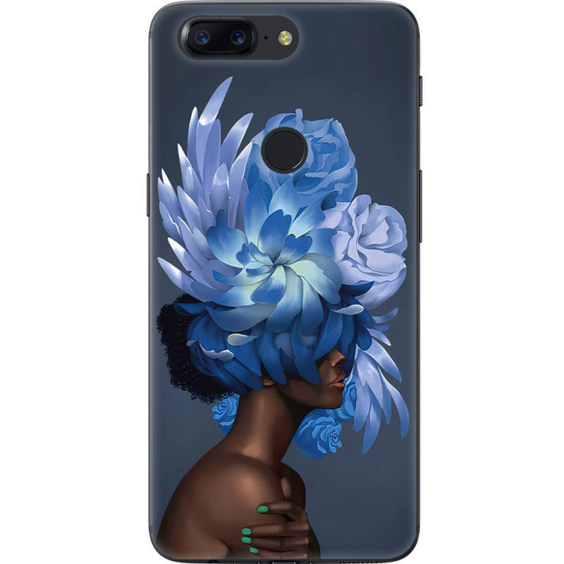 Чехол U-print OnePlus 5T Exquisite Blue Flowers