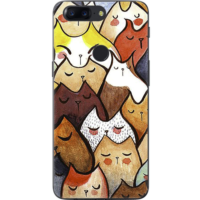 Чехол U-print OnePlus 5T Sleepy Cats