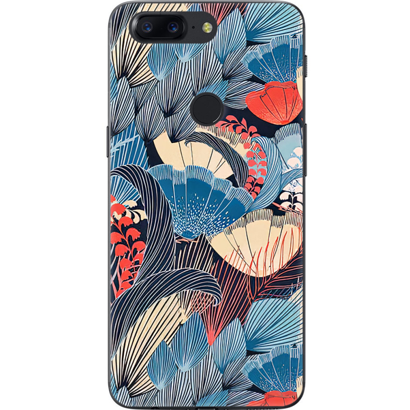 Чехол U-print OnePlus 5T Blue Herb