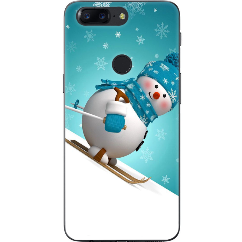 Чехол U-print OnePlus 5T Skier Snowman