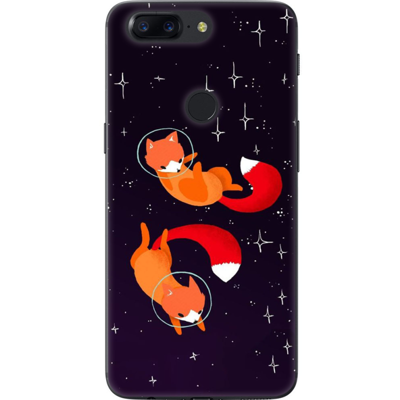 Чехол U-print OnePlus 5T Fox-Astronauts