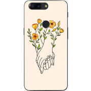 Чехол U-print OnePlus 5T Flower Hands