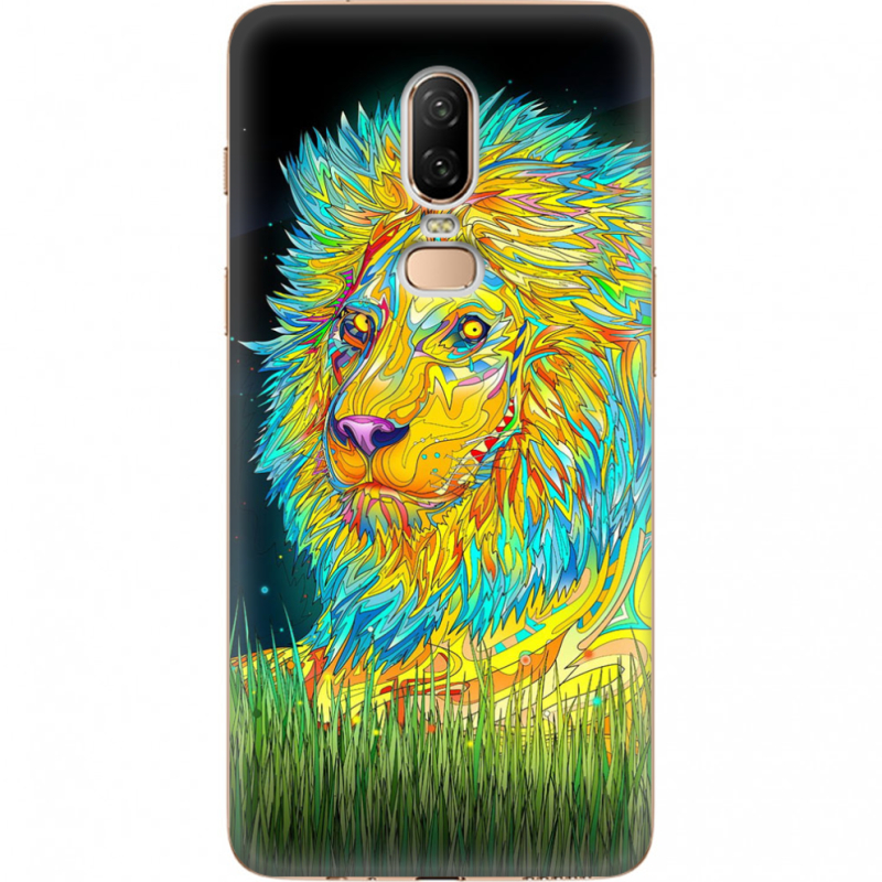 Чехол U-print OnePlus 6 Moonlight Lion