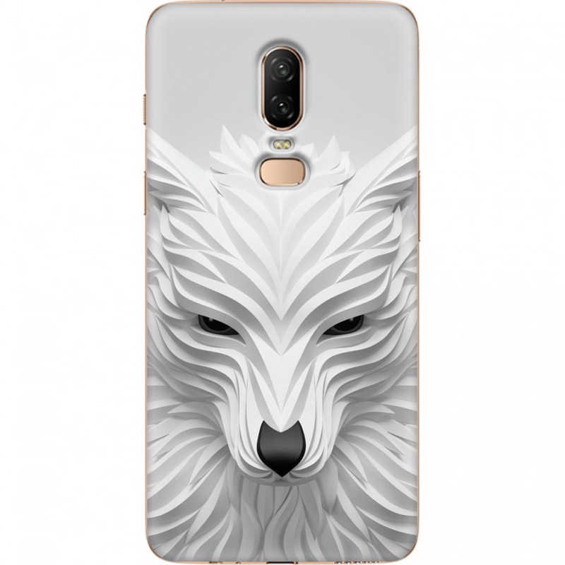 Чехол U-print OnePlus 6 White Wolf