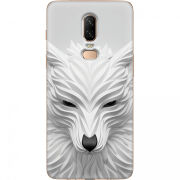 Чехол U-print OnePlus 6 White Wolf