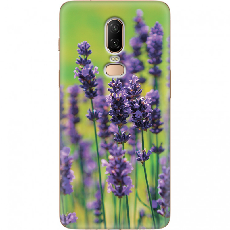 Чехол U-print OnePlus 6 Green Lavender