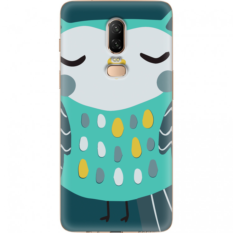 Чехол U-print OnePlus 6 Green Owl