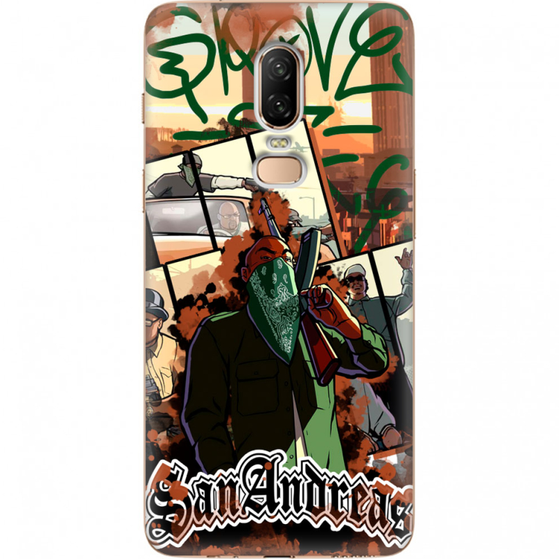 Чехол U-print OnePlus 6 GTA San Andreas