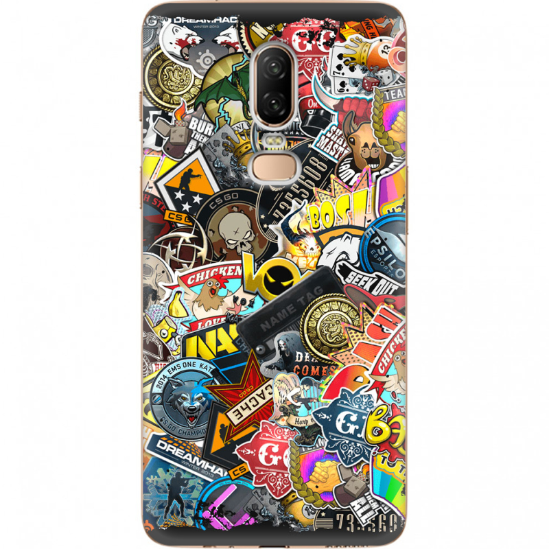 Чехол U-print OnePlus 6 CS:Go Stickerbombing