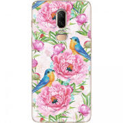 Чехол U-print OnePlus 6 Birds and Flowers