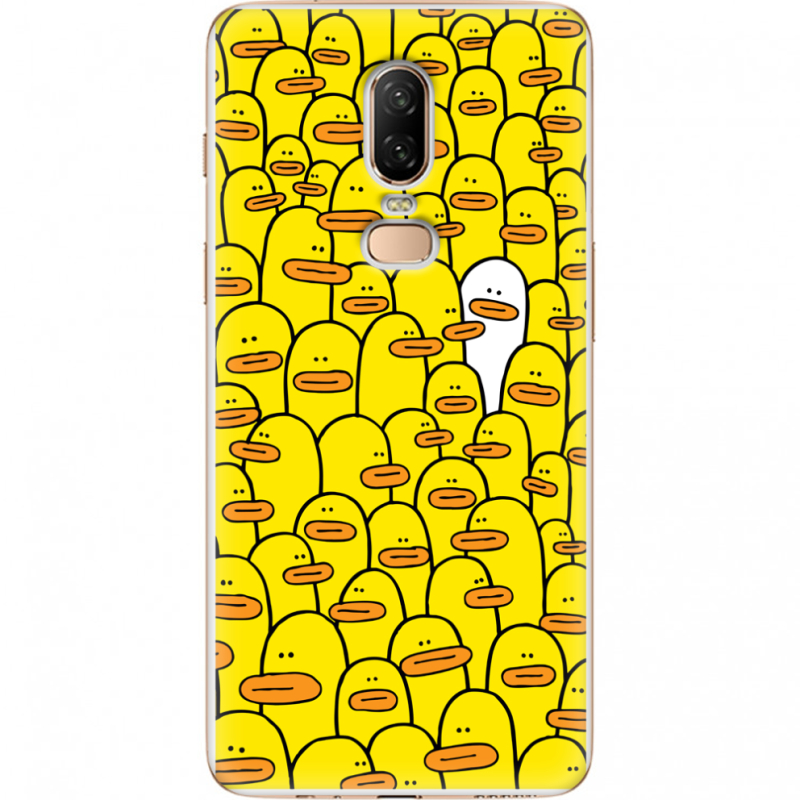 Чехол U-print OnePlus 6 Yellow Ducklings