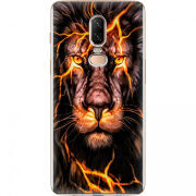 Чехол U-print OnePlus 6 Fire Lion