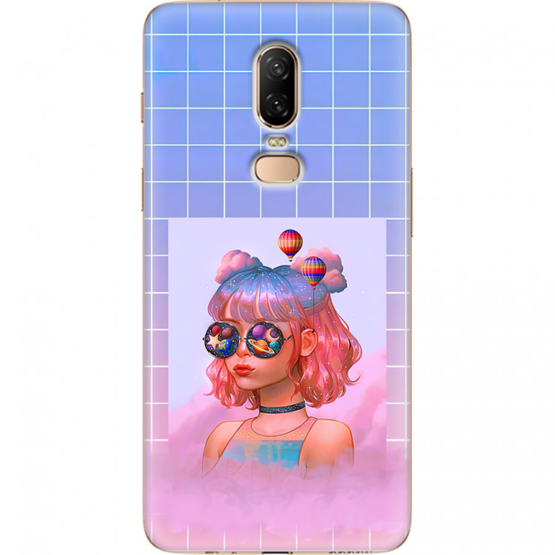 Чехол U-print OnePlus 6 Girl in the Clouds