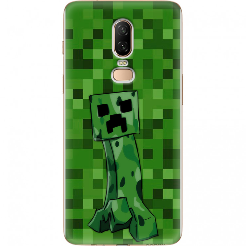 Чехол U-print OnePlus 6 Minecraft Creeper