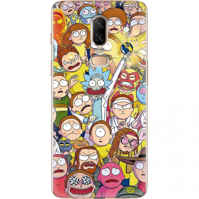 Чехол U-print OnePlus 6 Rick and Morty