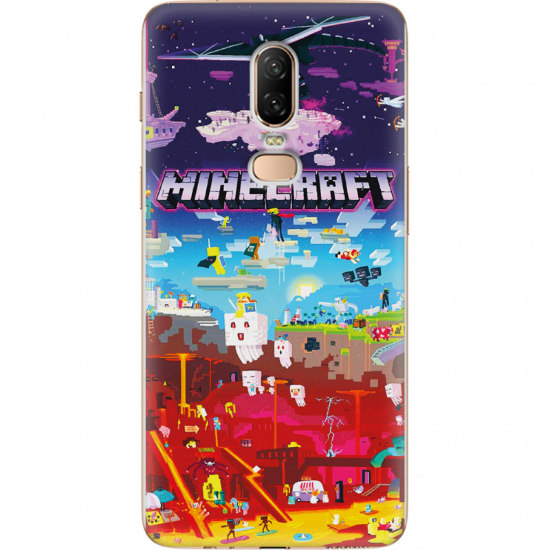 Чехол U-print OnePlus 6 Minecraft World Beyond