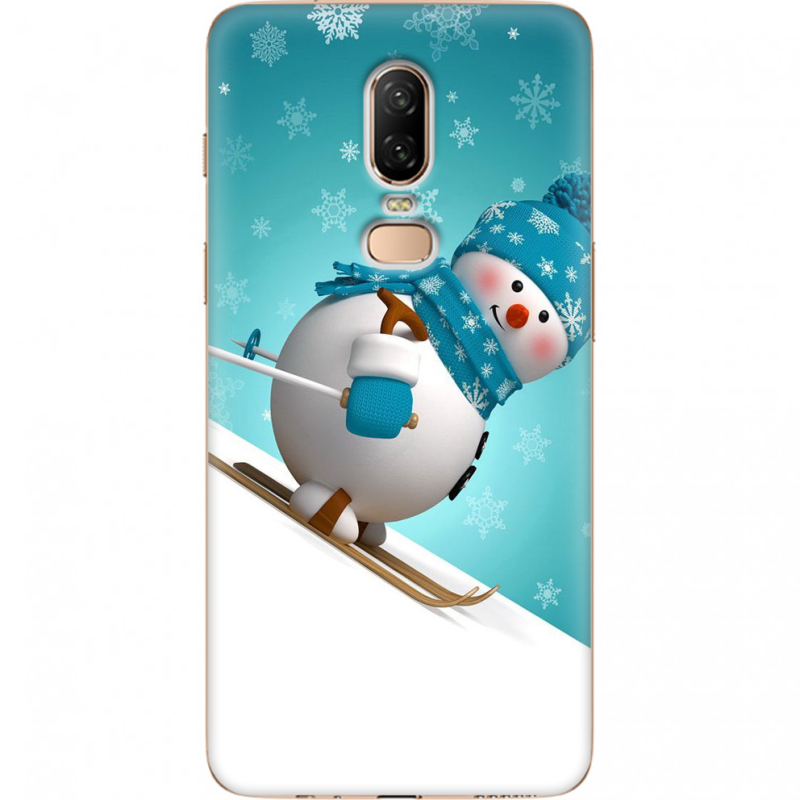 Чехол U-print OnePlus 6 Skier Snowman