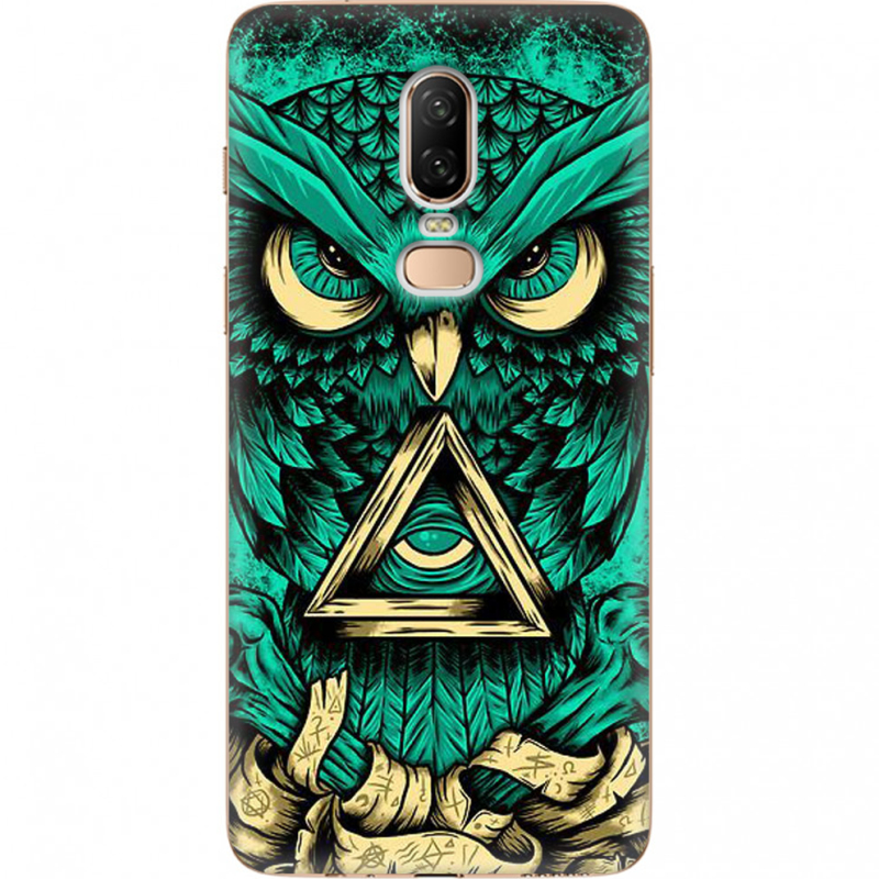 Чехол U-print OnePlus 6 Masonic Owl