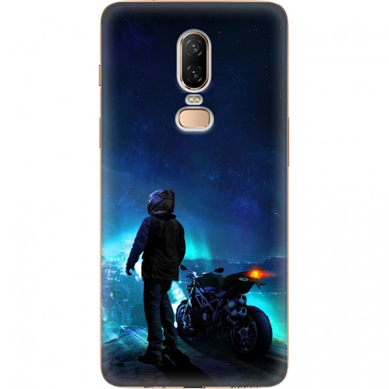 Чехол U-print OnePlus 6 Motorcyclist