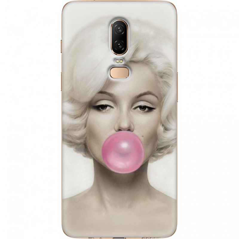 Чехол U-print OnePlus 6 Marilyn Monroe Bubble Gum