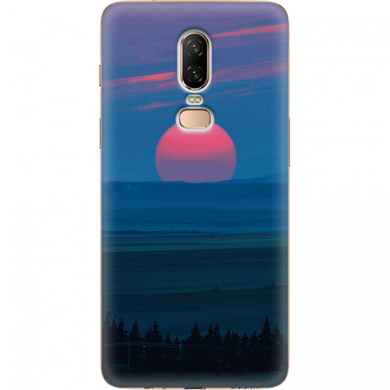 Чехол U-print OnePlus 6 Cold Red Light