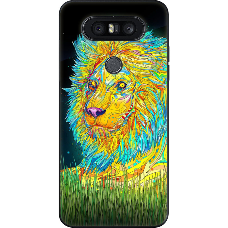 Чехол U-print LG Q8 Moonlight Lion