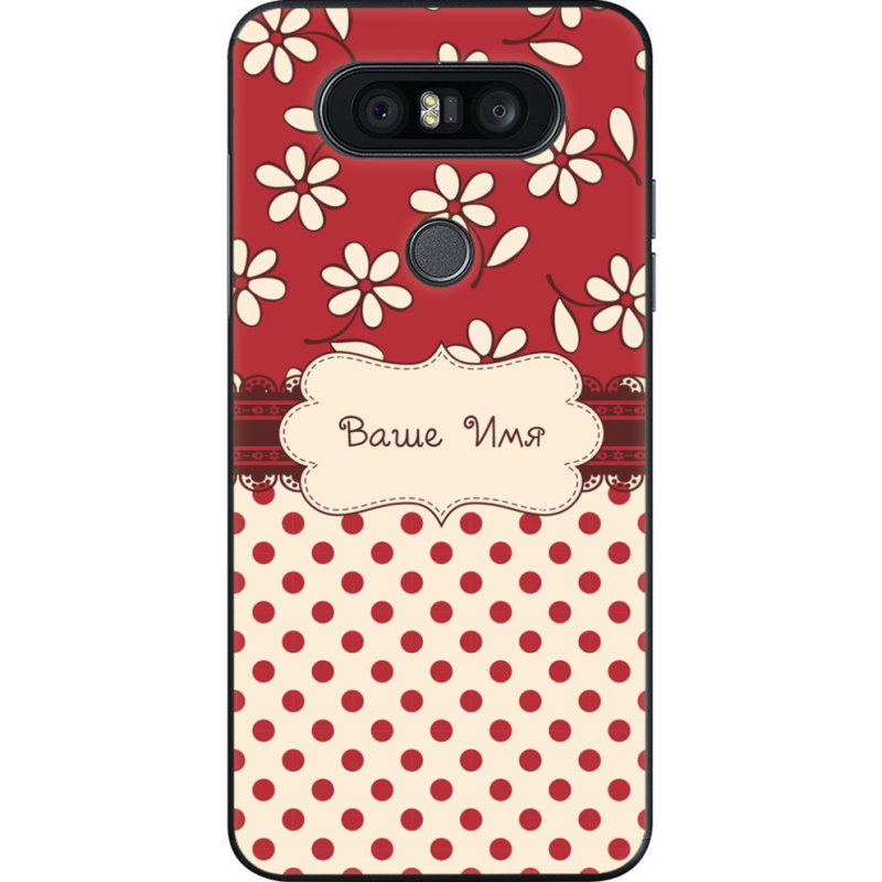 Чехол U-print LG Q8 Именной Polka Dots