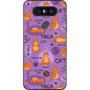 Чехол U-print LG Q8 Yoga Cat