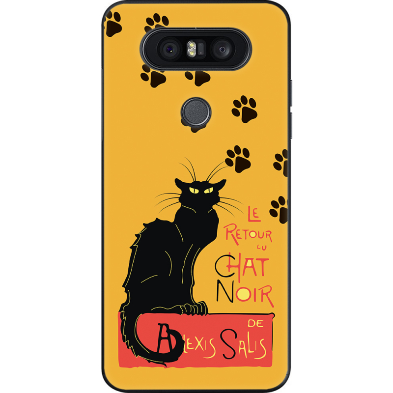 Чехол U-print LG Q8 Noir Cat