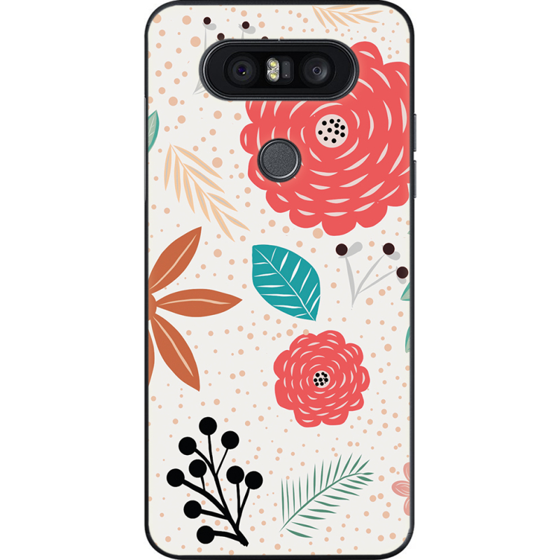 Чехол U-print LG Q8 Line Flowers