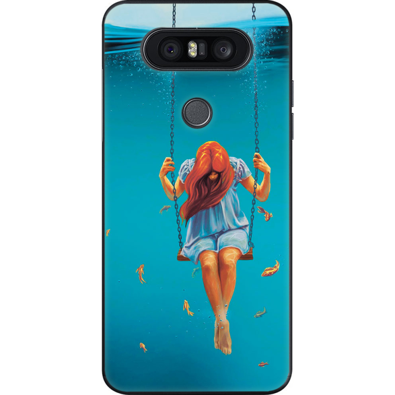 Чехол U-print LG Q8 Girl In The Sea