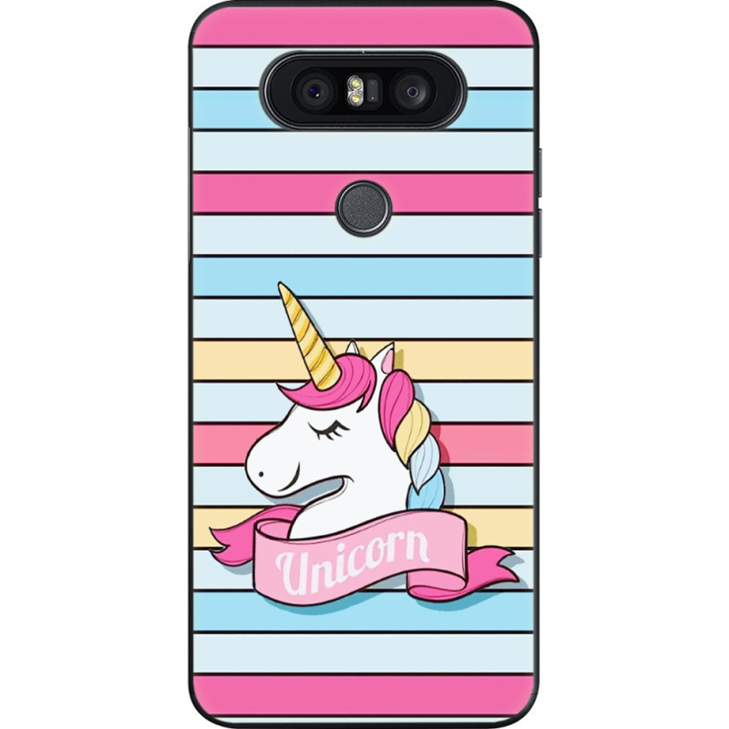 Чехол U-print LG Q8 Unicorn