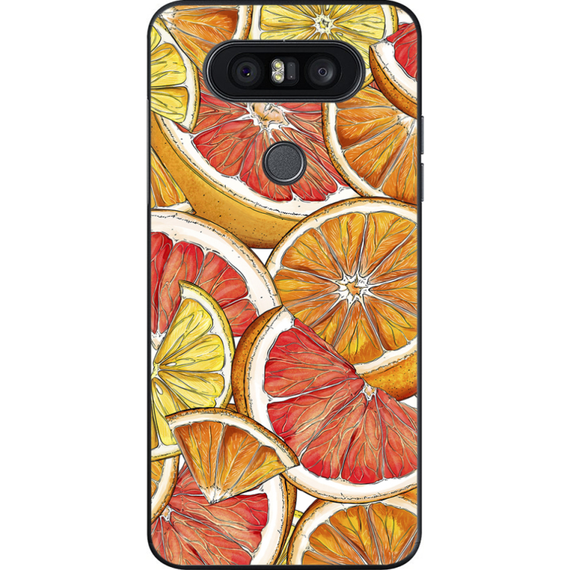 Чехол U-print LG Q8 Citrus Pattern