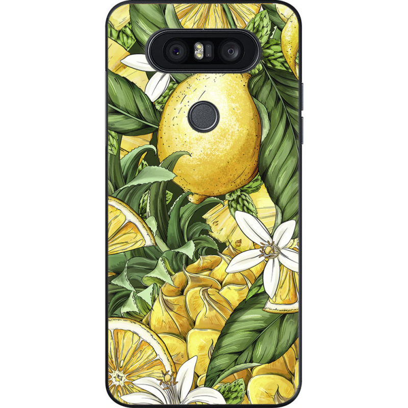 Чехол U-print LG Q8 Lemon Pattern