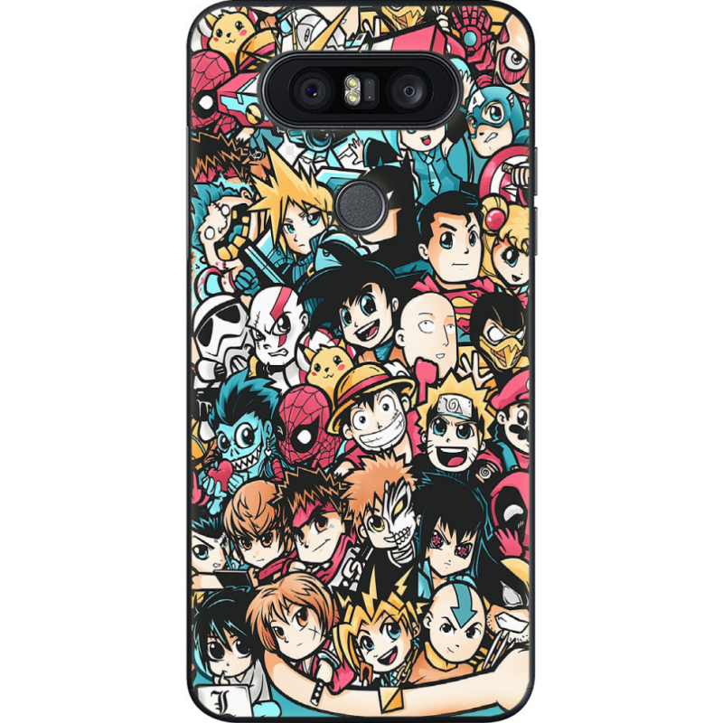 Чехол U-print LG Q8 Anime Stickers