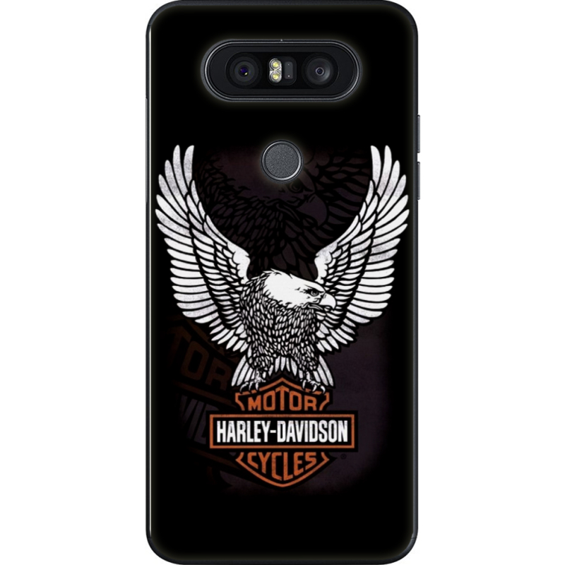 Чехол U-print LG Q8 Harley Davidson and eagle