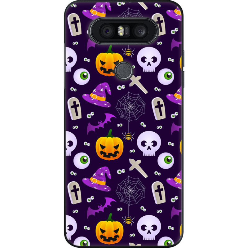 Чехол U-print LG Q8 Halloween Purple Mood