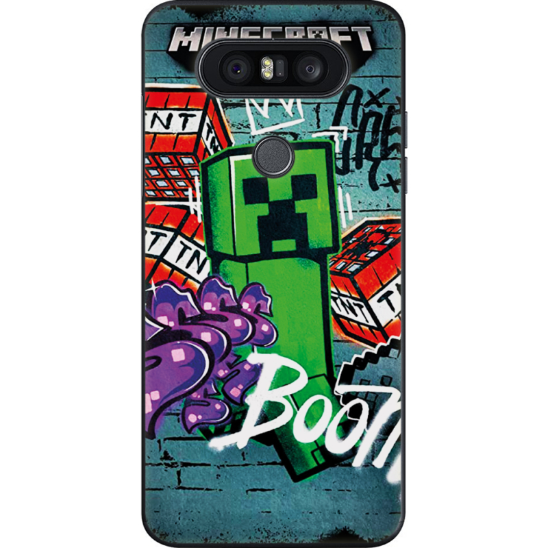 Чехол U-print LG Q8 Minecraft Graffiti