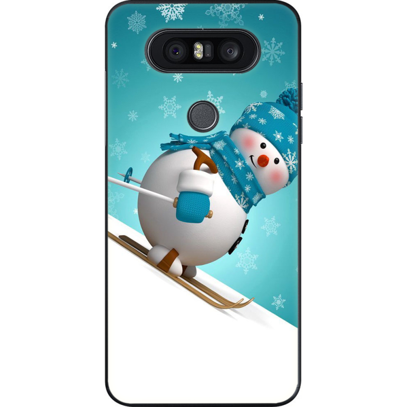 Чехол U-print LG Q8 Skier Snowman