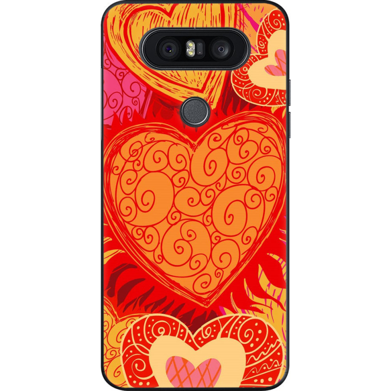 Чехол U-print LG Q8 Warm Hearts