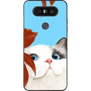 Чехол U-print LG Q8 Wondering Cat