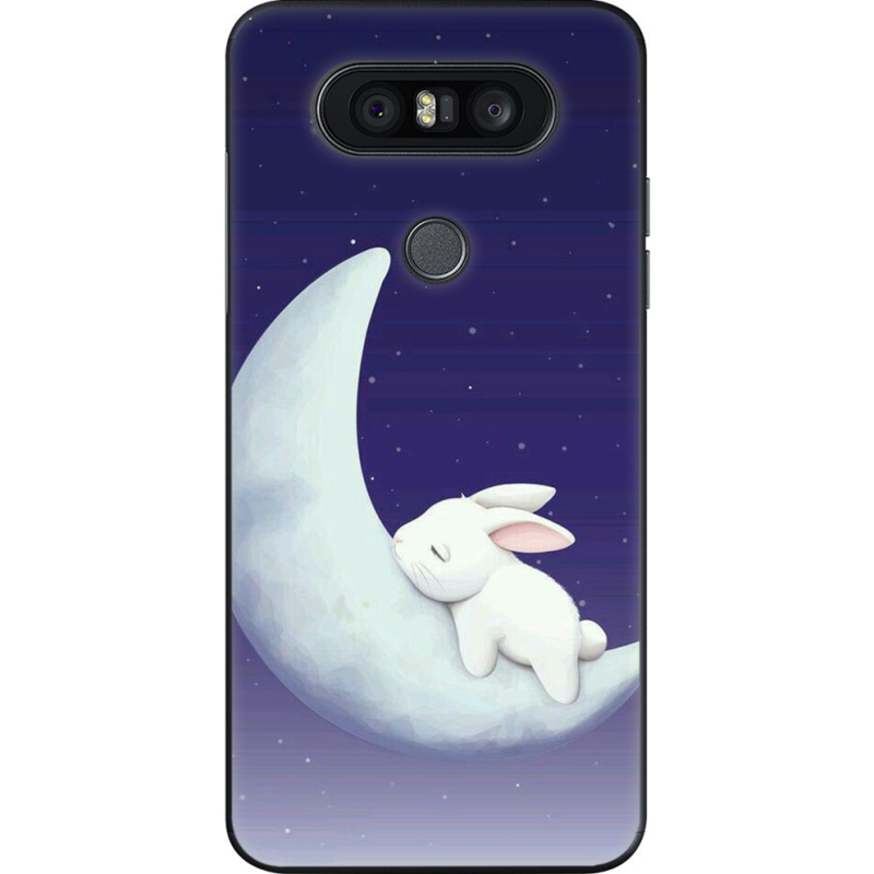 Чехол U-print LG Q8 Moon Bunny