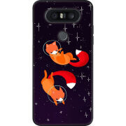 Чехол U-print LG Q8 Fox-Astronauts