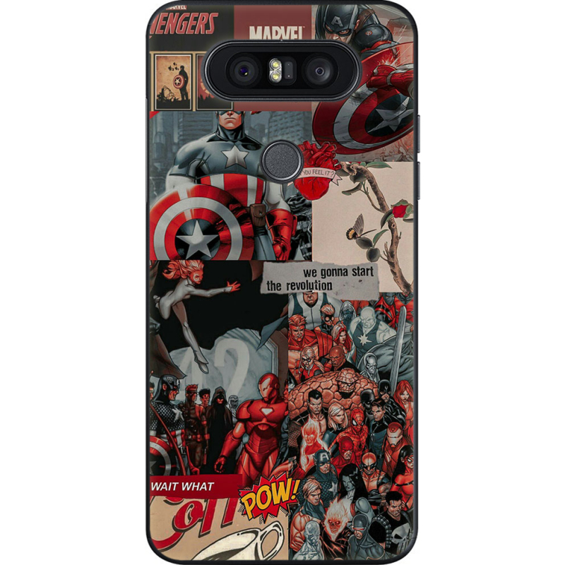 Чехол U-print LG Q8 Marvel Avengers