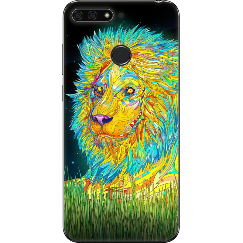 Чехол U-print Honor 7c Moonlight Lion