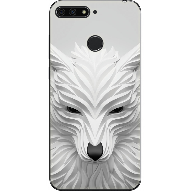 Чехол U-print Honor 7c White Wolf