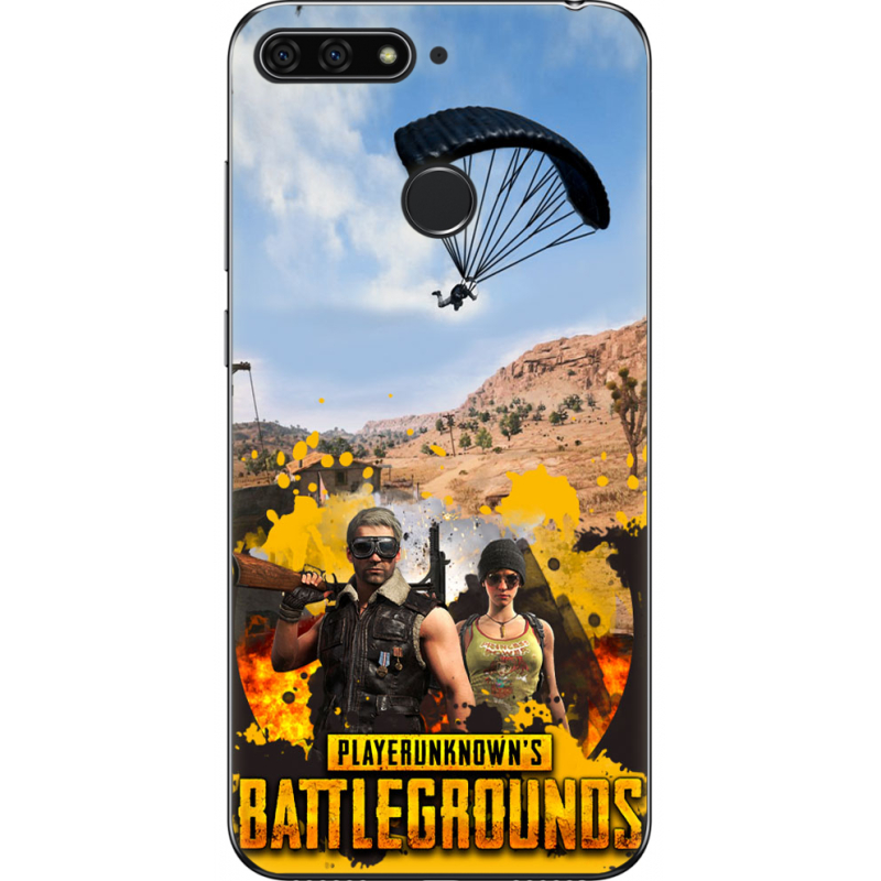 Чехол U-print Honor 7c Pubg parachute