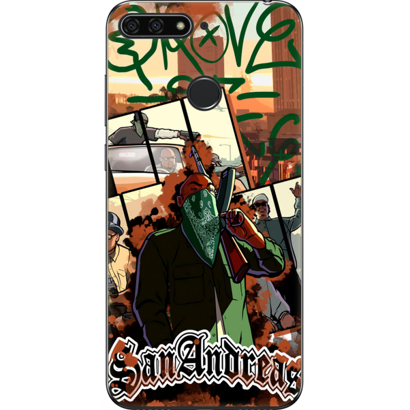 Чехол U-print Honor 7c GTA San Andreas