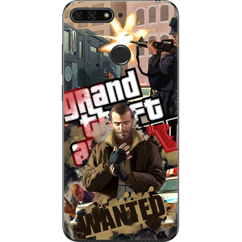 Чехол U-print Honor 7c GTA 4