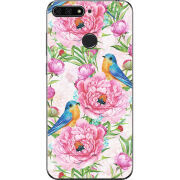 Чехол U-print Honor 7c Birds and Flowers